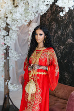 Load image into Gallery viewer, Ruby Red Bridal Dirac - Anab Collection