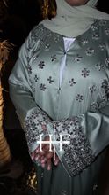 Load image into Gallery viewer, Mint Royal Crystal Abaya
