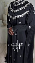 Load image into Gallery viewer, Silver Beading Cape Style Abaya
