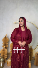 Load image into Gallery viewer, Maroon Full Lace Abaya
