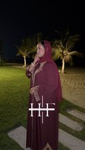 Load image into Gallery viewer, Wine Cascade Abaya
