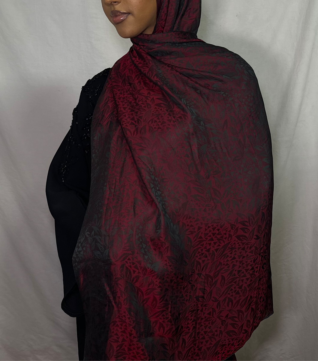 Satin Silk Hijab - Maroon