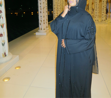 Load image into Gallery viewer, Black Butterfly Jewel Abaya
