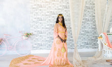 Load image into Gallery viewer, Salmon Pink Bridal Dirac - Anab Collection
