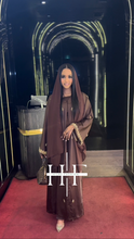 Load image into Gallery viewer, Mocha Brown Stone Lumina Abaya
