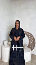Load image into Gallery viewer, Royal Blue Velvet Lace Abaya
