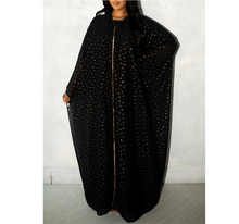 Load image into Gallery viewer, Black Kimono Style Abaya
