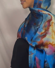 Load image into Gallery viewer, Watercolour Hijab - Blue and Purple
