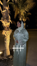 Load image into Gallery viewer, Mint Royal Crystal Abaya
