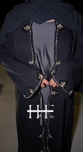 Load image into Gallery viewer, Black Flora Abaya
