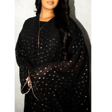 Load image into Gallery viewer, Black Kimono Style Abaya
