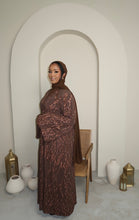 Load image into Gallery viewer, Stone Leaf Abaya - Brown
