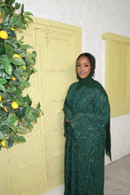 Load image into Gallery viewer, Stone Leaf Abaya - Green
