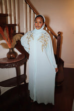 Load image into Gallery viewer, Baby Blue Beaded Abaya
