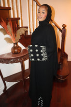 Load image into Gallery viewer, Pearl Embroidered Linen Abaya
