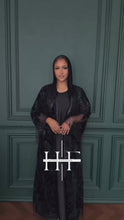 Load and play video in Gallery viewer, Hunt Green Velvet Lace Abaya
