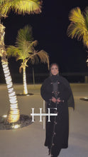 Load and play video in Gallery viewer, Black Flora Abaya
