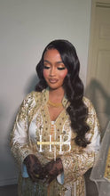 Load and play video in Gallery viewer, Anab Kaftan Collection - Gold &amp; White
