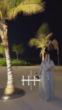 Load and play video in Gallery viewer, Baby Blue Mosaic Abaya
