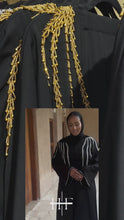 Load and play video in Gallery viewer, Shoulder Waterfall Beaded Abaya
