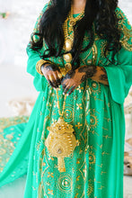 Load image into Gallery viewer, Emerald Green Bridal Dirac - Anab Collection
