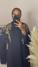 Load and play video in Gallery viewer, Gold Beaded Abaya

