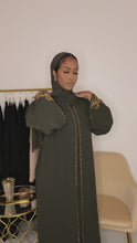 Load and play video in Gallery viewer, Green Beaded Abaya
