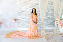 Load image into Gallery viewer, Salmon Pink Bridal Dirac - Anab Collection
