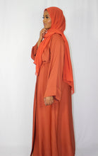 Load image into Gallery viewer, Plain Burnt Orange Open Abaya
