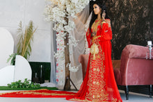 Load image into Gallery viewer, Ruby Red Bridal Dirac - Anab Collection
