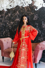 Load image into Gallery viewer, Ruby Red Bridal Dirac - Anab Collection

