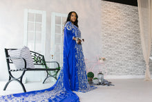 Load image into Gallery viewer, Royal Blue-Silver Bridal Dirac - Anab Collection
