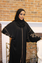 Load image into Gallery viewer, Black and Brown Embroidered Abaya
