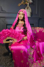 Load image into Gallery viewer, Fuchsia Silk Bridal Dirac - Fay Collection

