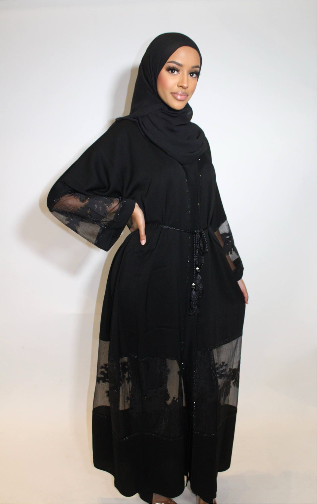 Double Lace Abaya
