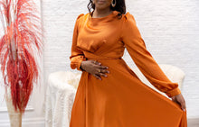 Load image into Gallery viewer, Orange Silk Dress
