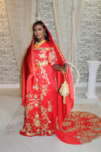Load image into Gallery viewer, Ruby Red Bridal Dirac - Hanan Collection

