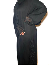 Load image into Gallery viewer, Flower Transparent Abaya
