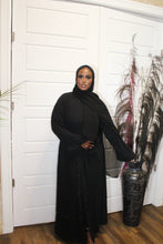 Load image into Gallery viewer, Black Beaded Border Abaya
